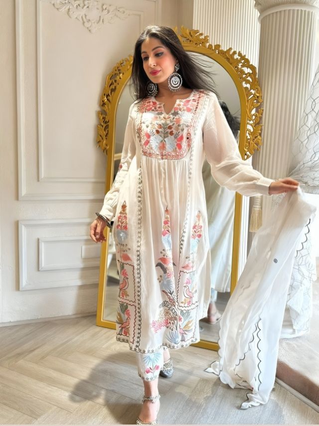 Embroidery Kurti with Dupatta Set