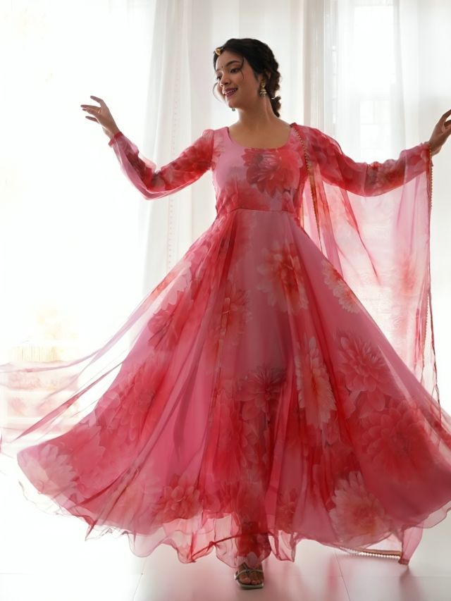 Pure Georgette Kurti Dupatta Set